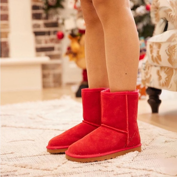 UGG Bright Red Ankle Boots - Picture 2 of 6